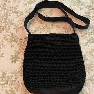 Saks original crochet black bag. NWOT